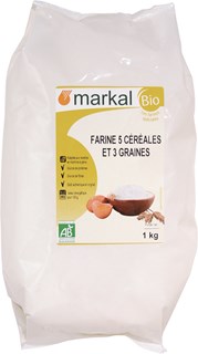 Markal Meel 5 granen + 3 zaden bio 1kg - 1139